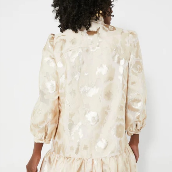 Elegant Cream Floral Dress - Picture 2 of 5